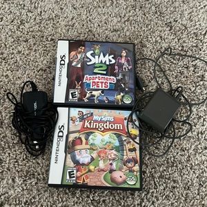2 Nintendo games: the sims 2 apartments pets, my sims kingdom.